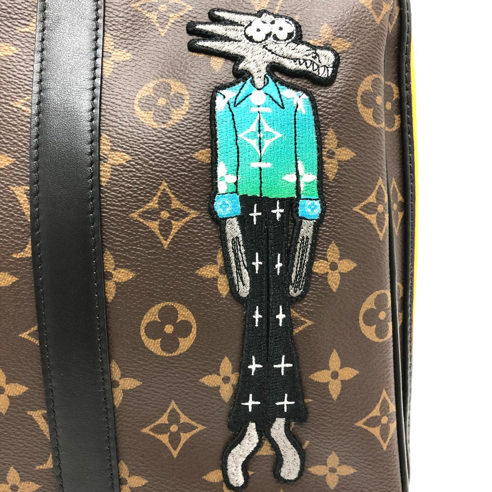 Pre-Loved Louis Vuitton Monogram Embroidered Cartoon LV Friends Keepall Pouch