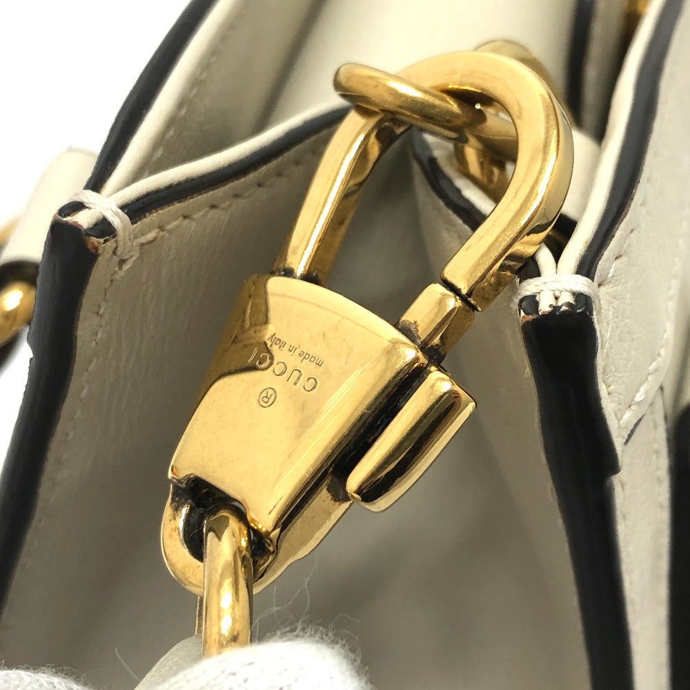 clasp Gucci Mini Diana Calfskin Tote Mystic White Gold Hardware
