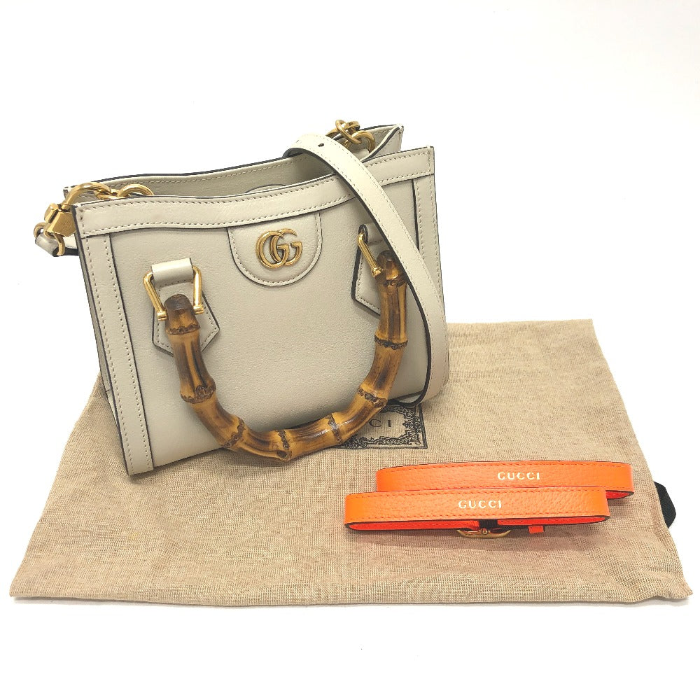 dustbag Gucci Mini Diana Calfskin Tote Mystic White Gold Hardware