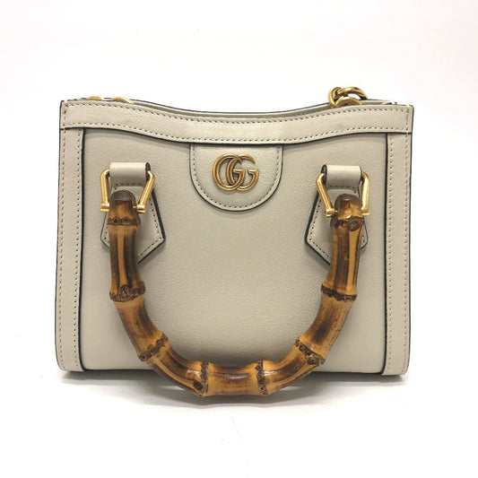 Gucci Mini Diana Calfskin Tote Mystic White Gold Hardware