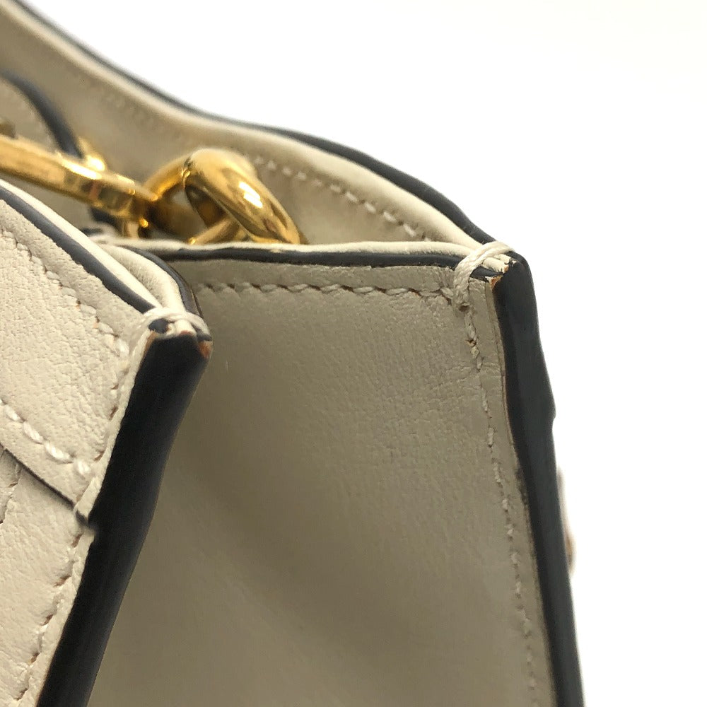top edge Gucci Mini Diana Calfskin Tote Mystic White Gold Hardware