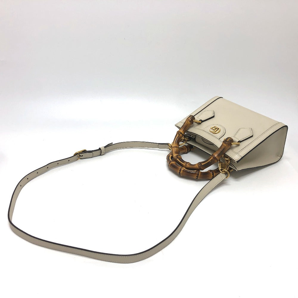 strap Gucci Mini Diana Calfskin Tote Mystic White Gold Hardware