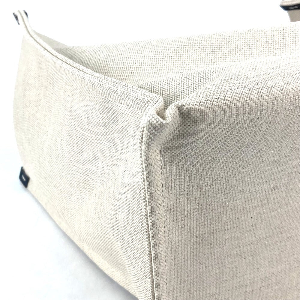 corner Gucci Tote Bag Tan Canvas Black Leather Japan Limited Medium
