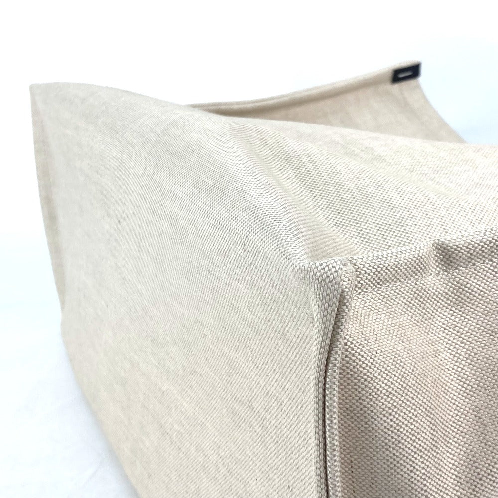 corner Gucci Tote Bag Tan Canvas Black Leather Japan Limited Medium