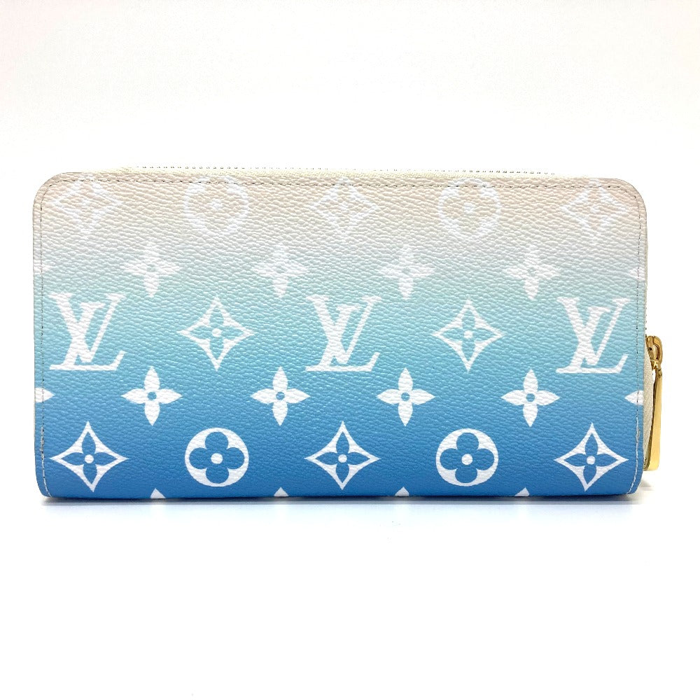 back Louis Vuitton Monogram Giant By The Pool Zippy Wallet Blue