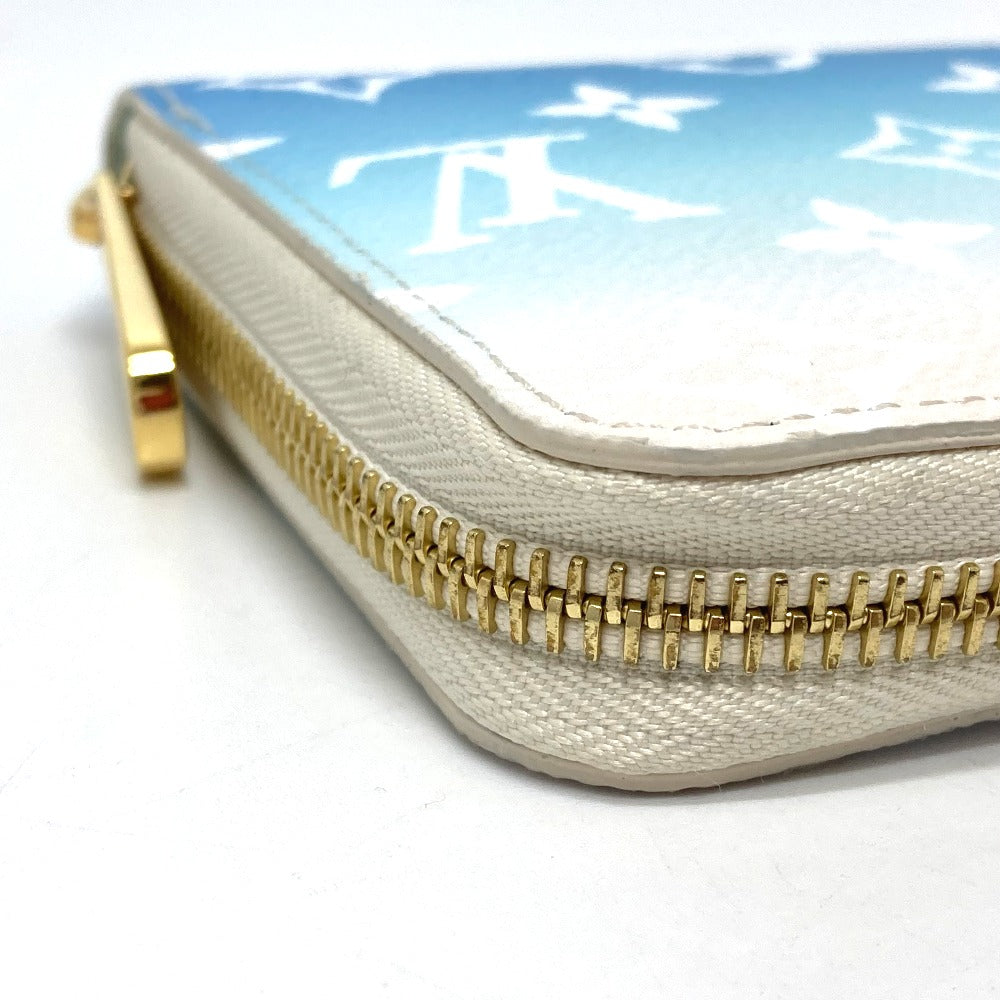 corner top Louis Vuitton Monogram Giant By The Pool Zippy Wallet Blue