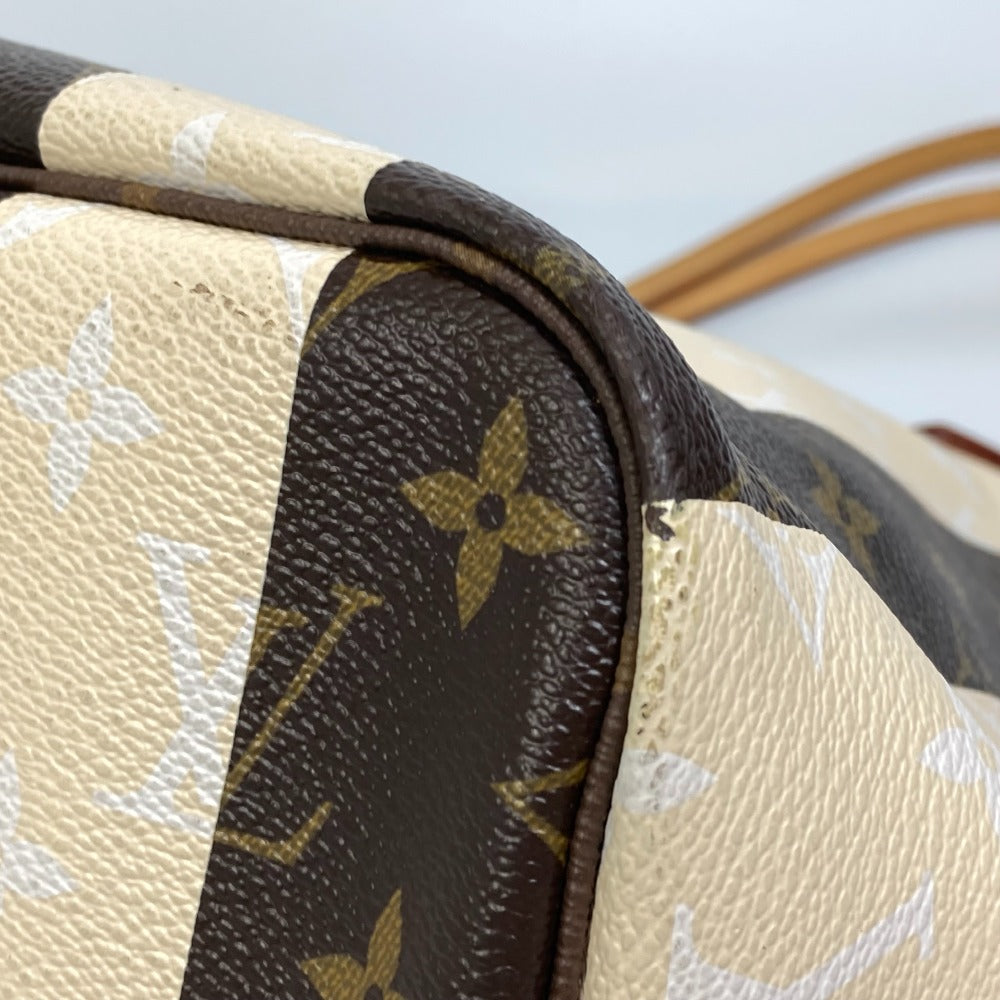Close-up of a Louis Vuitton handbag with monogram pattern