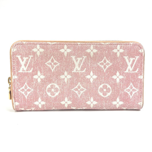 Louis Vuitton Denim Monogram Jacquard Zippy Wallet Pink -Pre-Owned