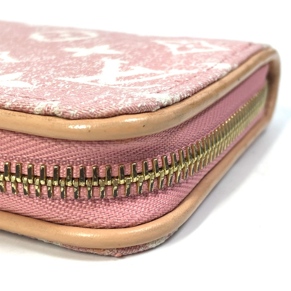 Louis Vuitton Denim Monogram Jacquard Zippy Wallet Pink -Pre-Owned