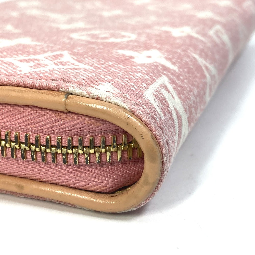 Louis Vuitton Denim Monogram Jacquard Zippy Wallet Pink -Pre-Owned