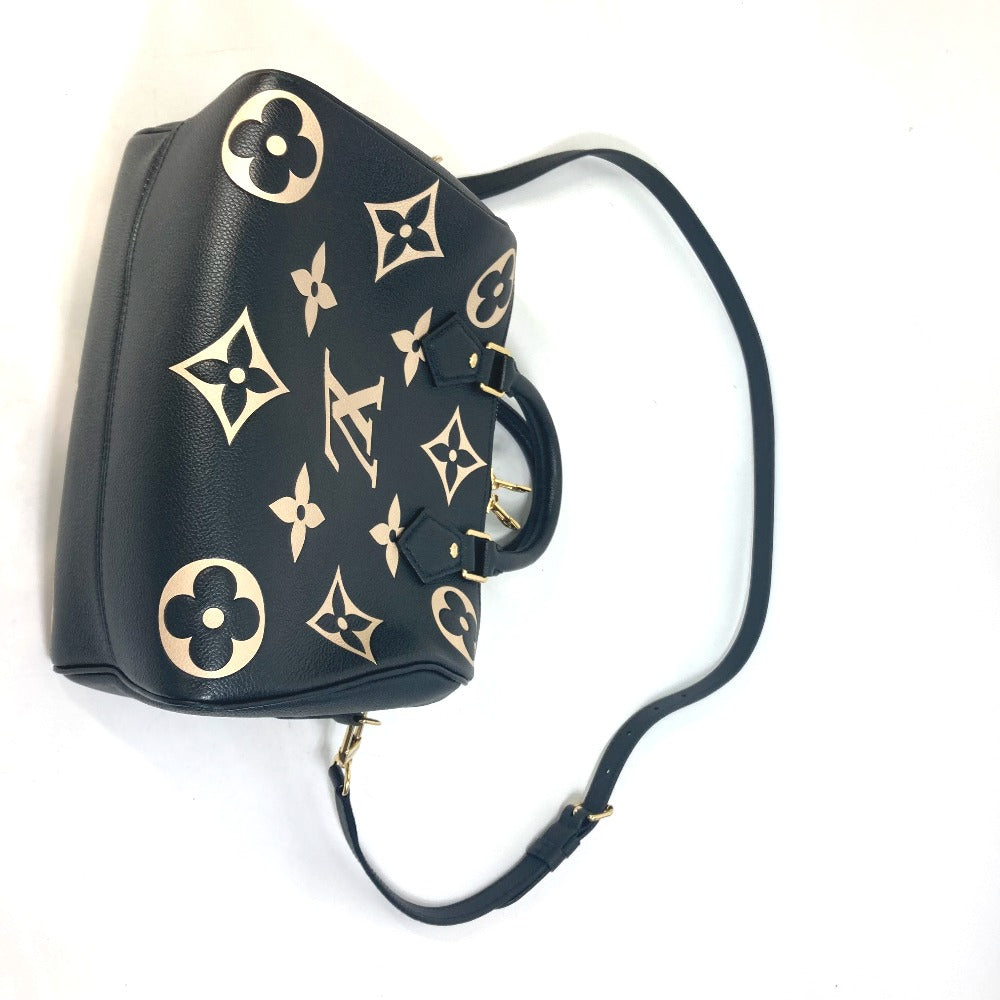 strawp Louis Vuitton Empreinte Monogram Speedy Bandouliere 25 Black/Beige