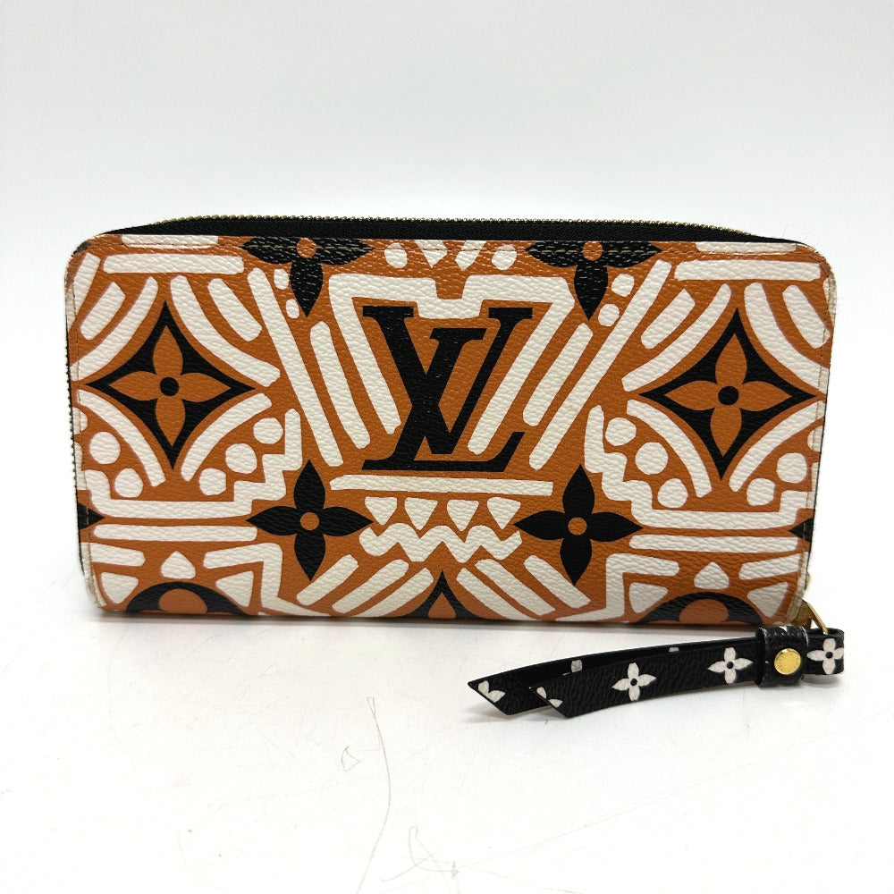 back Louis Vuitton Monogram Giant Crafty Zippy Wallet Creme Caramel