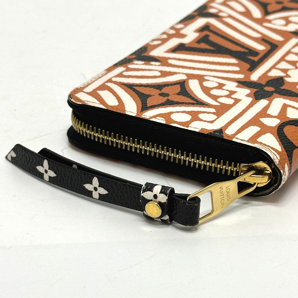zipper tab Louis Vuitton Monogram Giant Crafty Zippy Wallet Creme Caramel