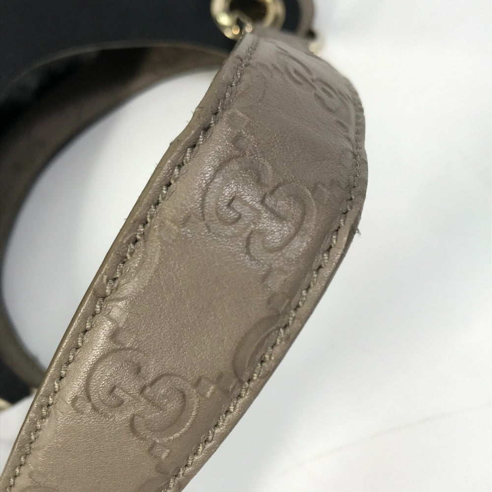 handle Gucci Canvas Guccissima Hobo Navy Blue