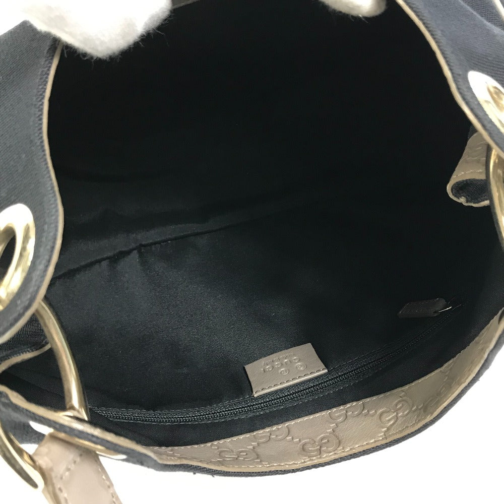 interior Gucci Canvas Guccissima Hobo Navy Blue