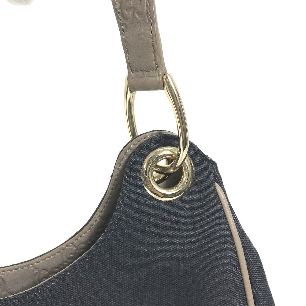 gold hardware Gucci Canvas Guccissima Hobo Navy Blue