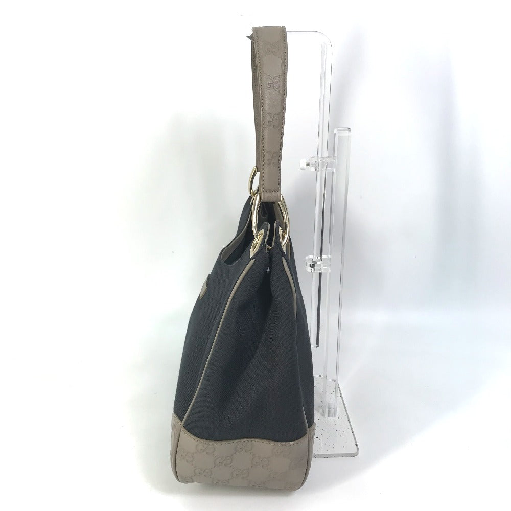 side Gucci Canvas Guccissima Hobo Navy Blue