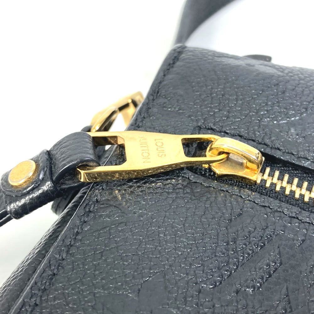 exterior zipper Louis Vuitton Empreinte Leather Pochette Metis Black