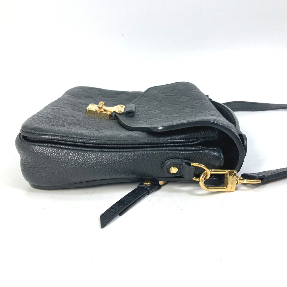 side Louis Vuitton Empreinte Leather Pochette Metis Black