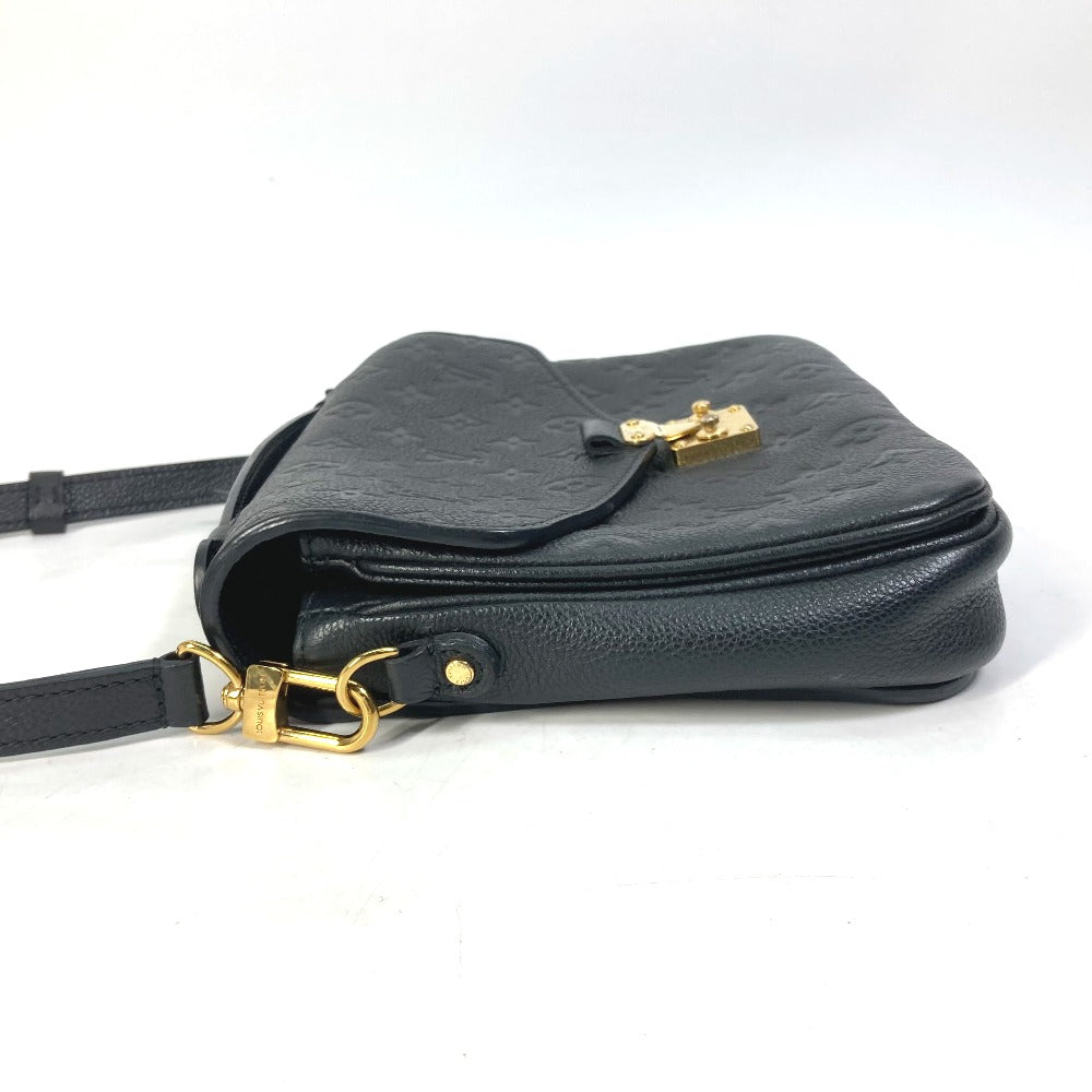 side Louis Vuitton Empreinte Leather Pochette Metis Black
