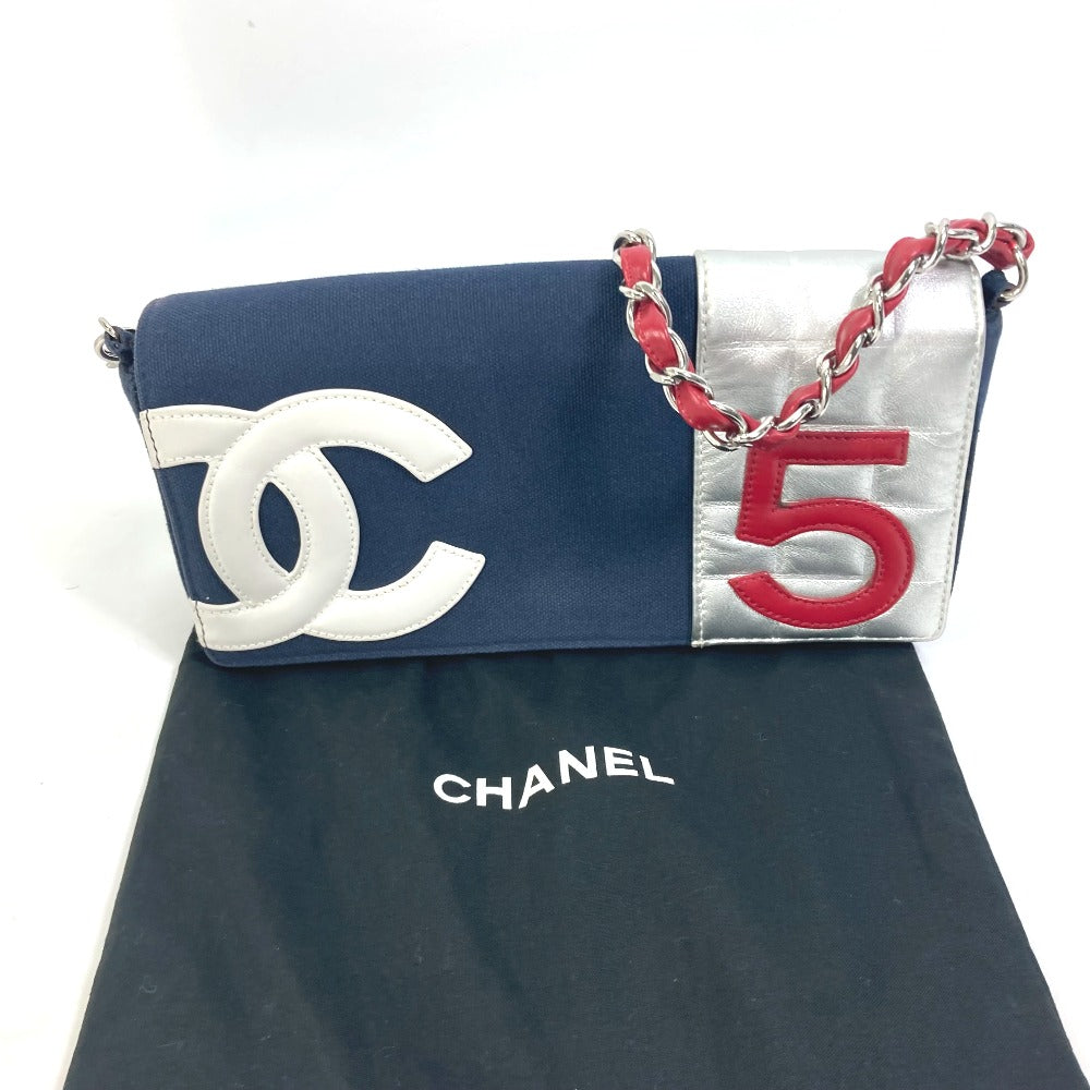 dustbag Chanel Metallic Lambskin Canvas Chocolate Bar N°5 Navy Blue Bag