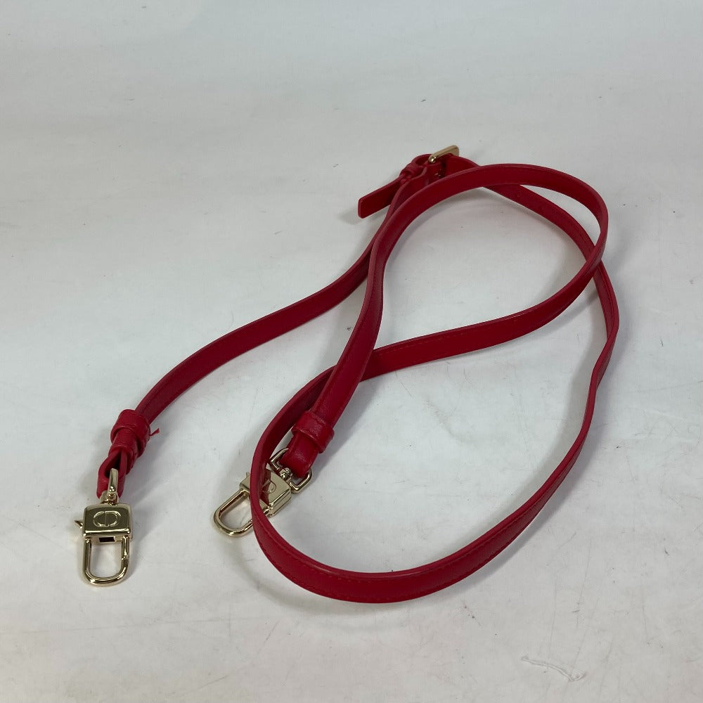 strap Christian Dior Lambskin Cannage Micro Vanity Case Red gold hardware