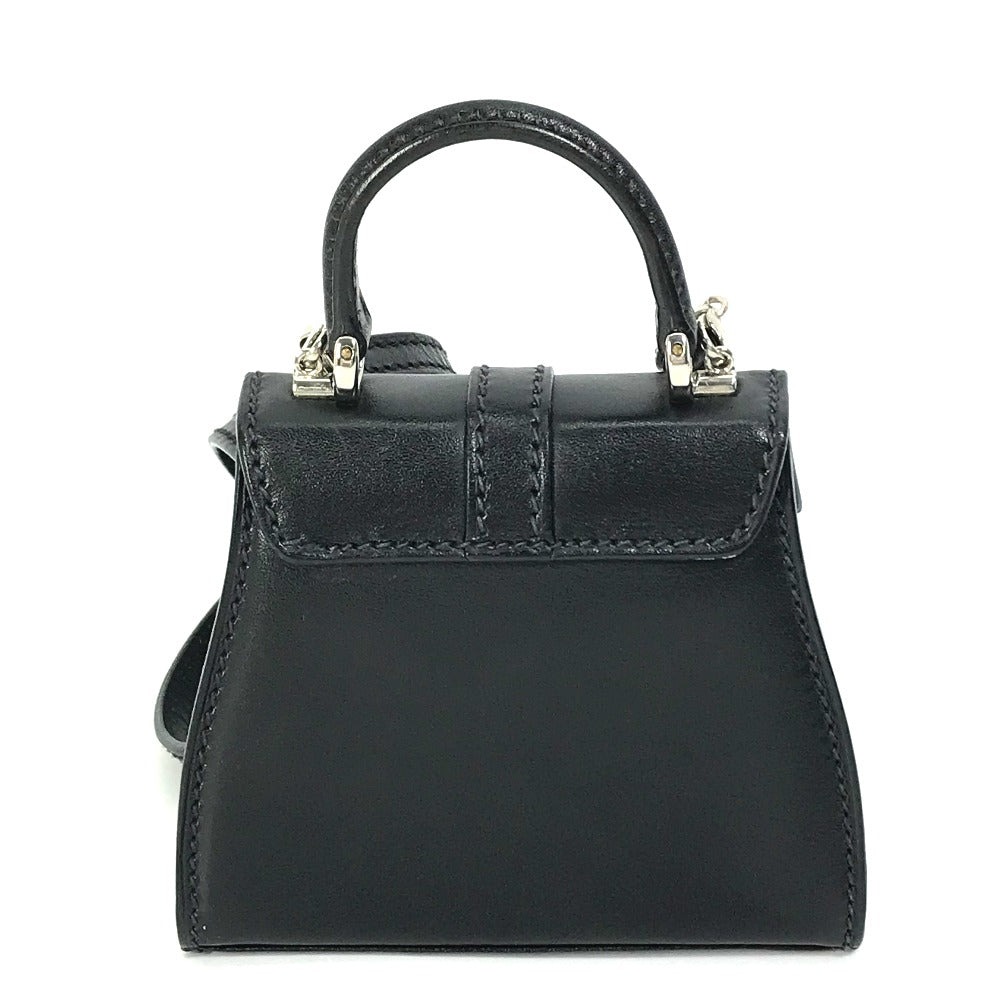 back Gucci Mini Bag Shoulder Bag Black silver hardware
