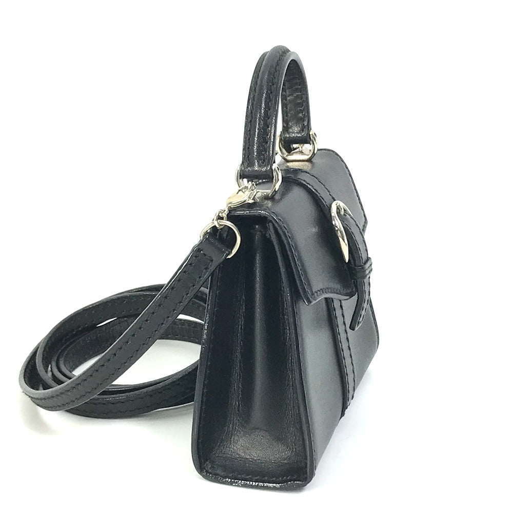 side Gucci Mini Bag Shoulder Bag Black silver hardware