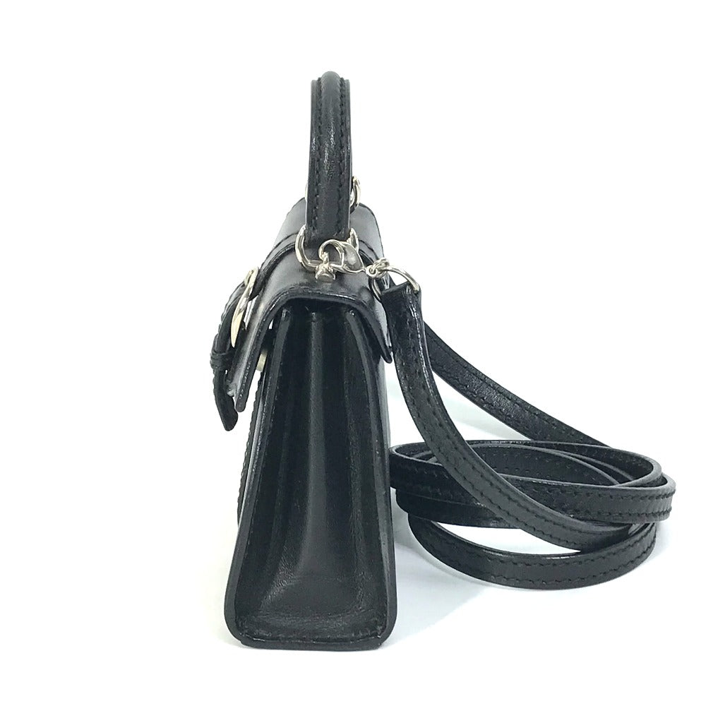 side Gucci Mini Bag Shoulder Bag Black silver hardware