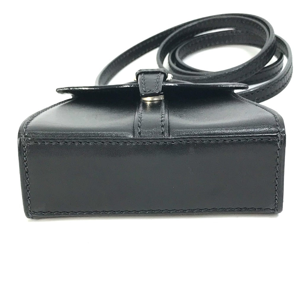 bottom Gucci Mini Bag Shoulder Bag Black silver hardware