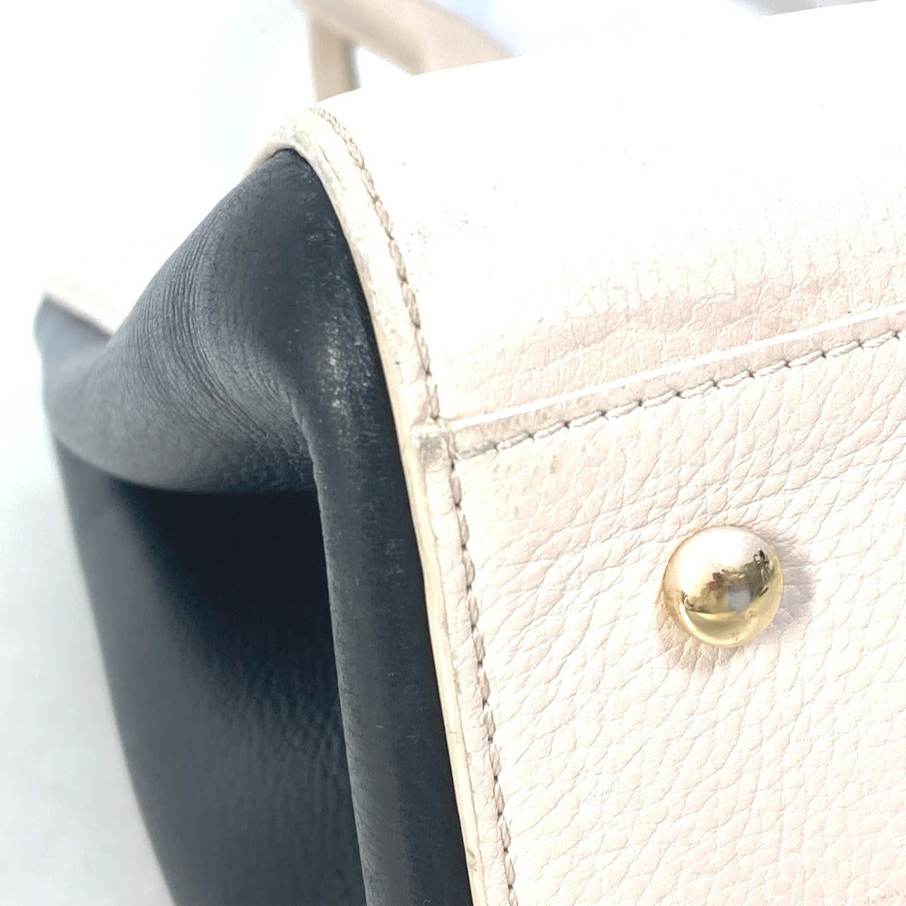 corner Chanel Calfskin Bi-Color Neo Executive Small Shopper Tote Beige/Black