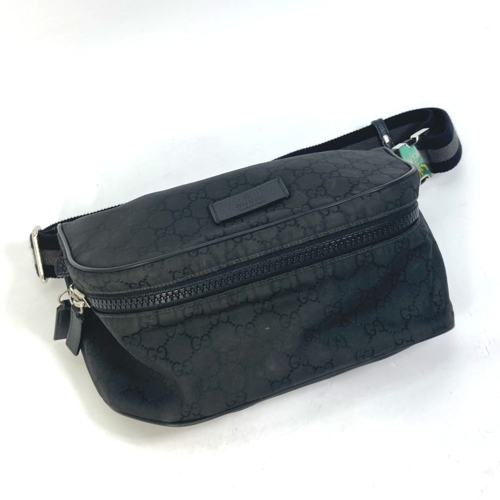 Gucci Nylon Monogram Fanny Pack Belt Bag Black