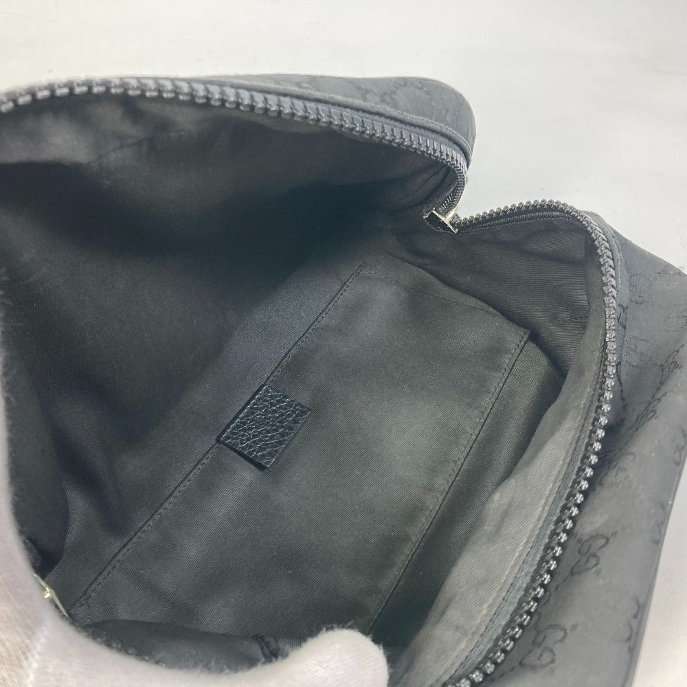 Gucci Nylon Monogram Fanny Pack Belt Bag Black