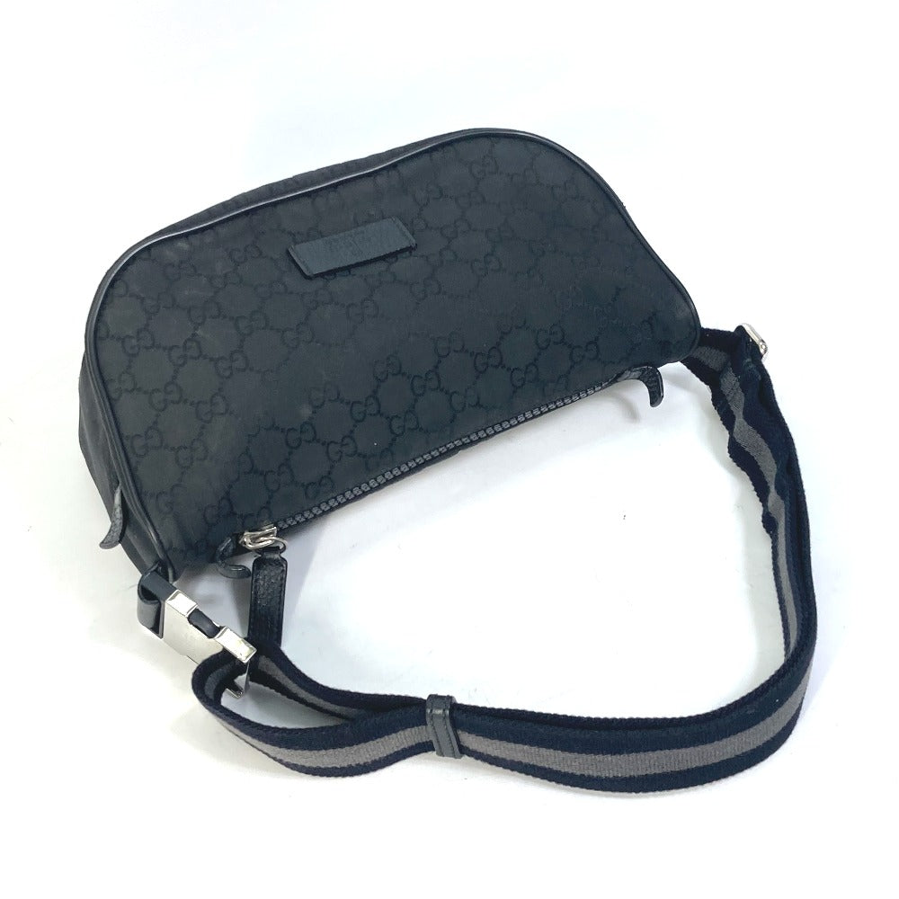 Gucci Nylon Monogram Fanny Pack Belt Bag Black