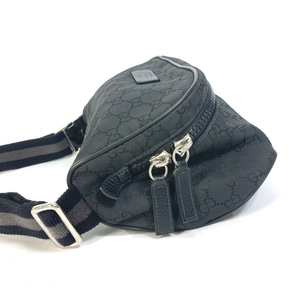 Gucci Nylon Monogram Fanny Pack Belt Bag Black