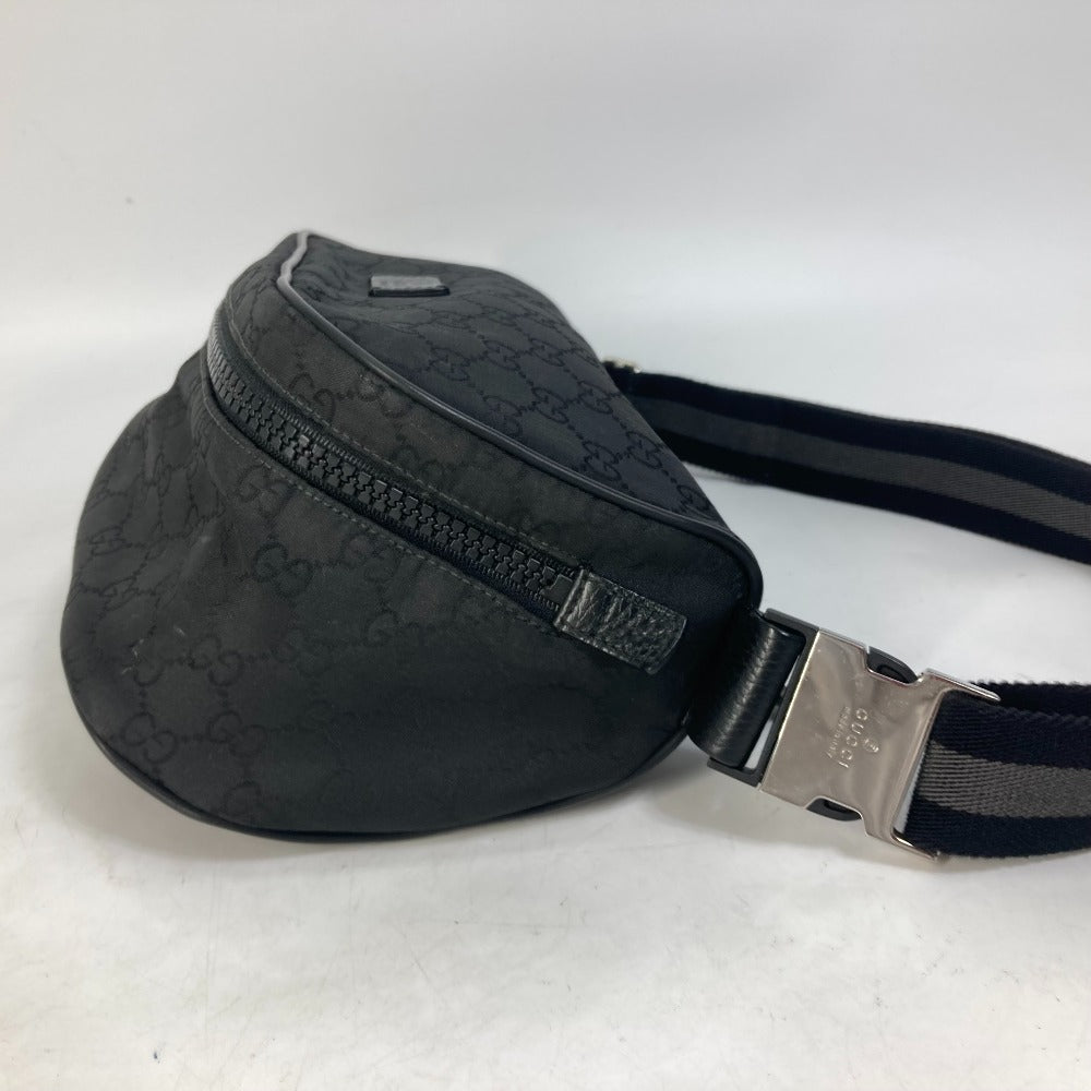 Gucci Nylon Monogram Fanny Pack Belt Bag Black