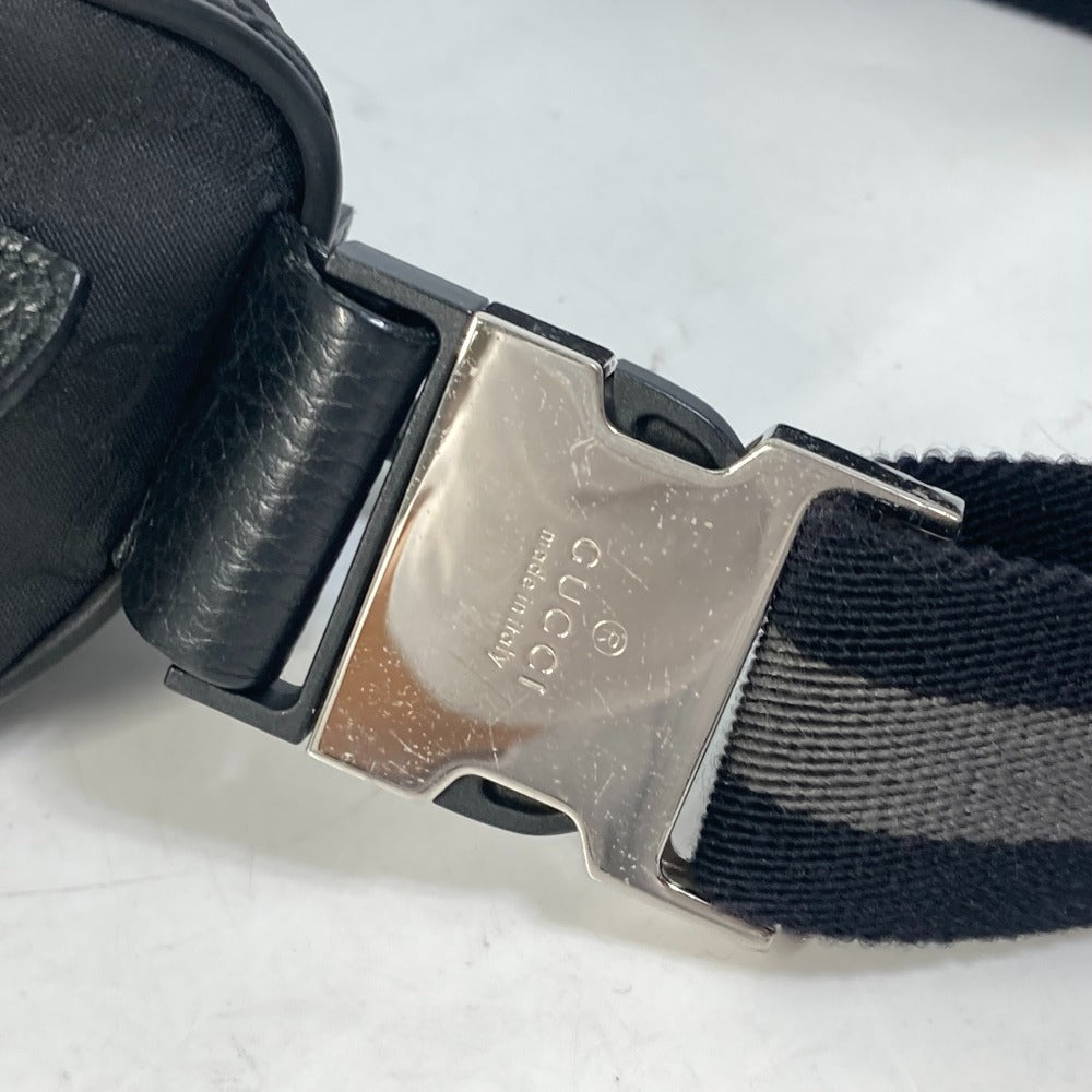 Gucci Nylon Monogram Fanny Pack Belt Bag Black