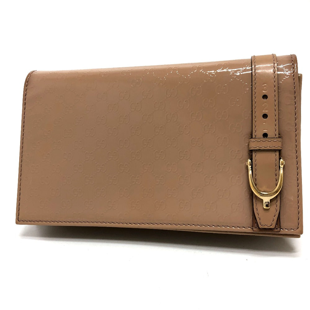 Gucci Micro "GG" Shoulder Bag Beige Patent Leather