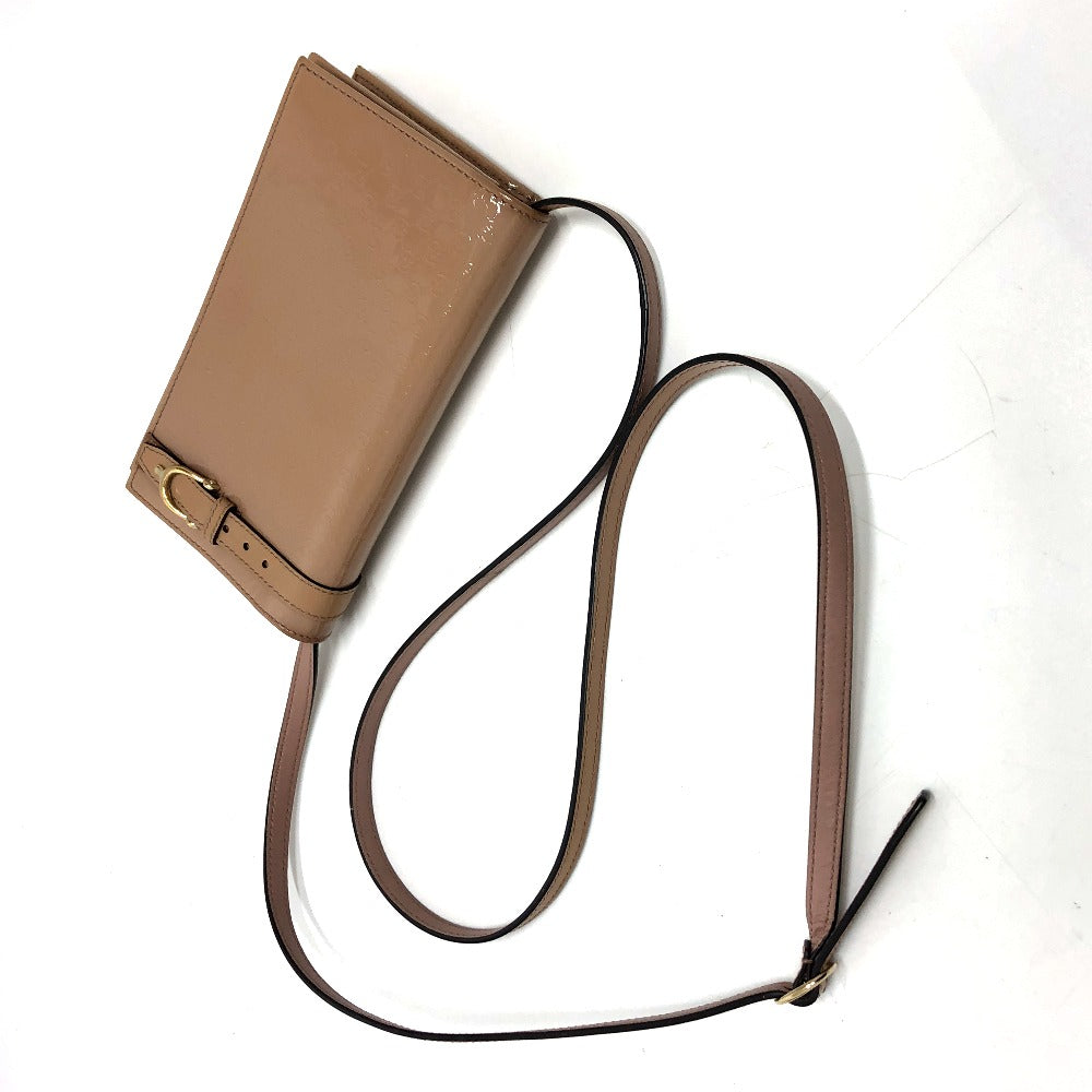 strap Gucci Micro "GG" Shoulder Bag Beige Patent Leather