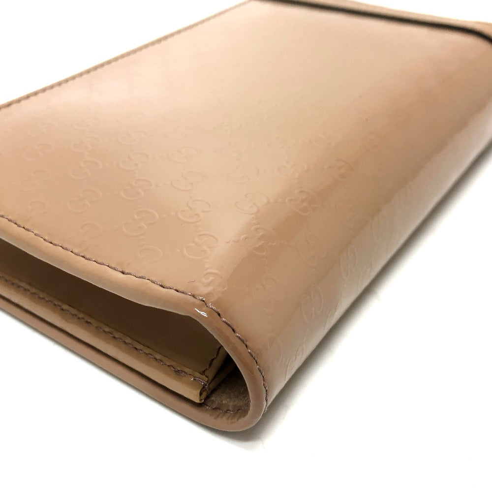 corner Gucci Micro "GG" Shoulder Bag Beige Patent Leather