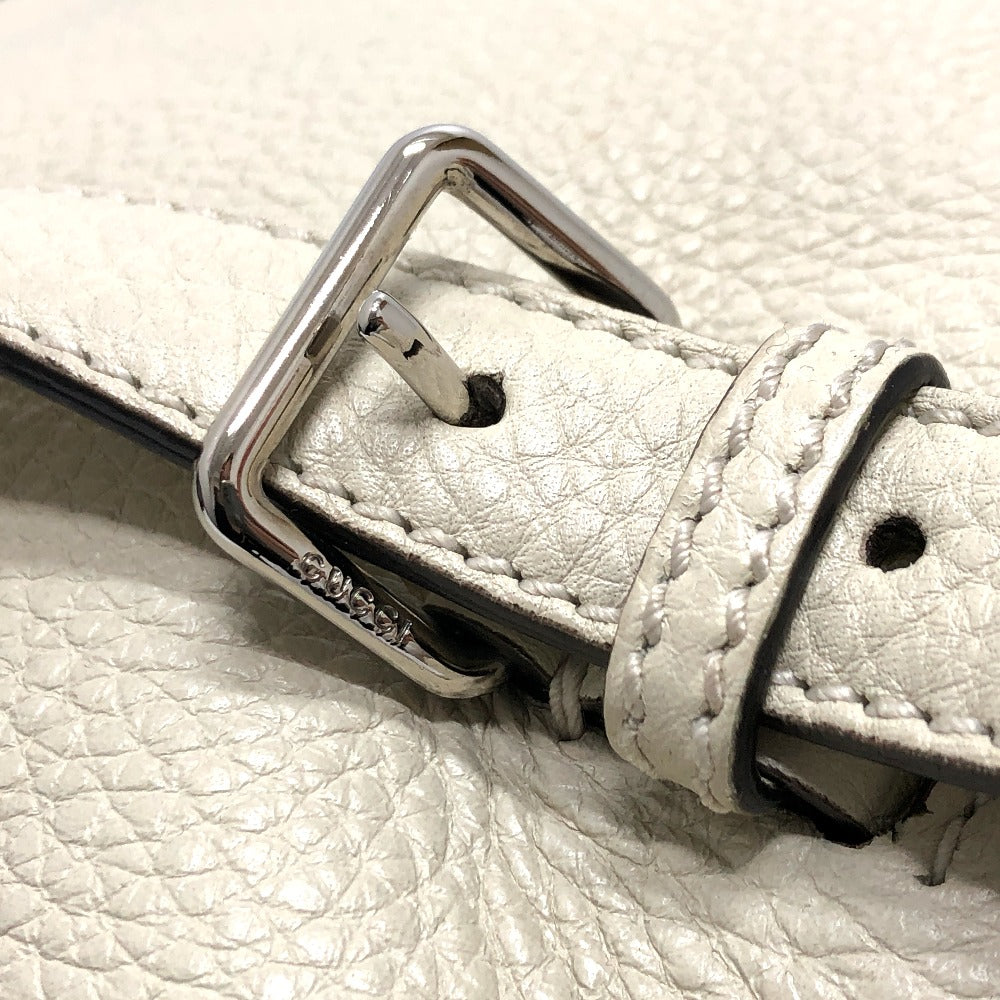 buckle Gucci Cellarius Calfskin Bamboo Backpack Mystic White Medium