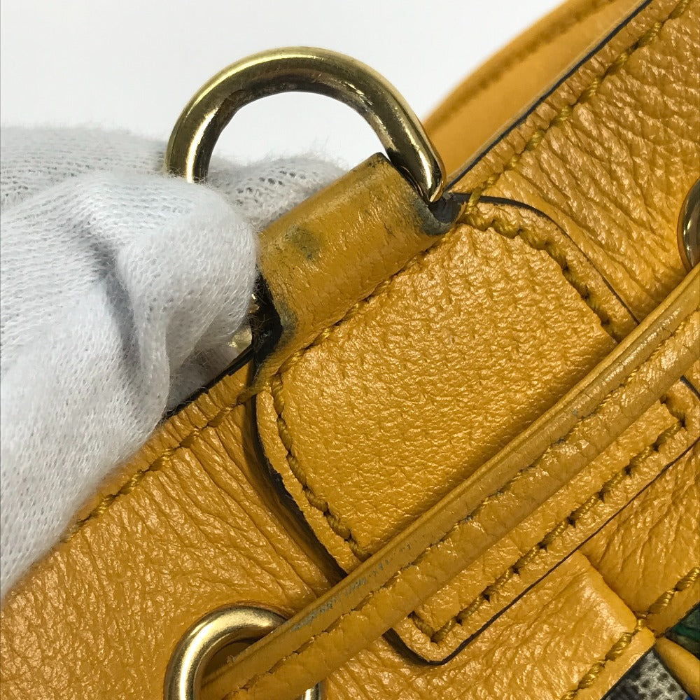 hardware Gucci Supreme Monogram Flora Ophidia Bucket Bag Small Yellow 