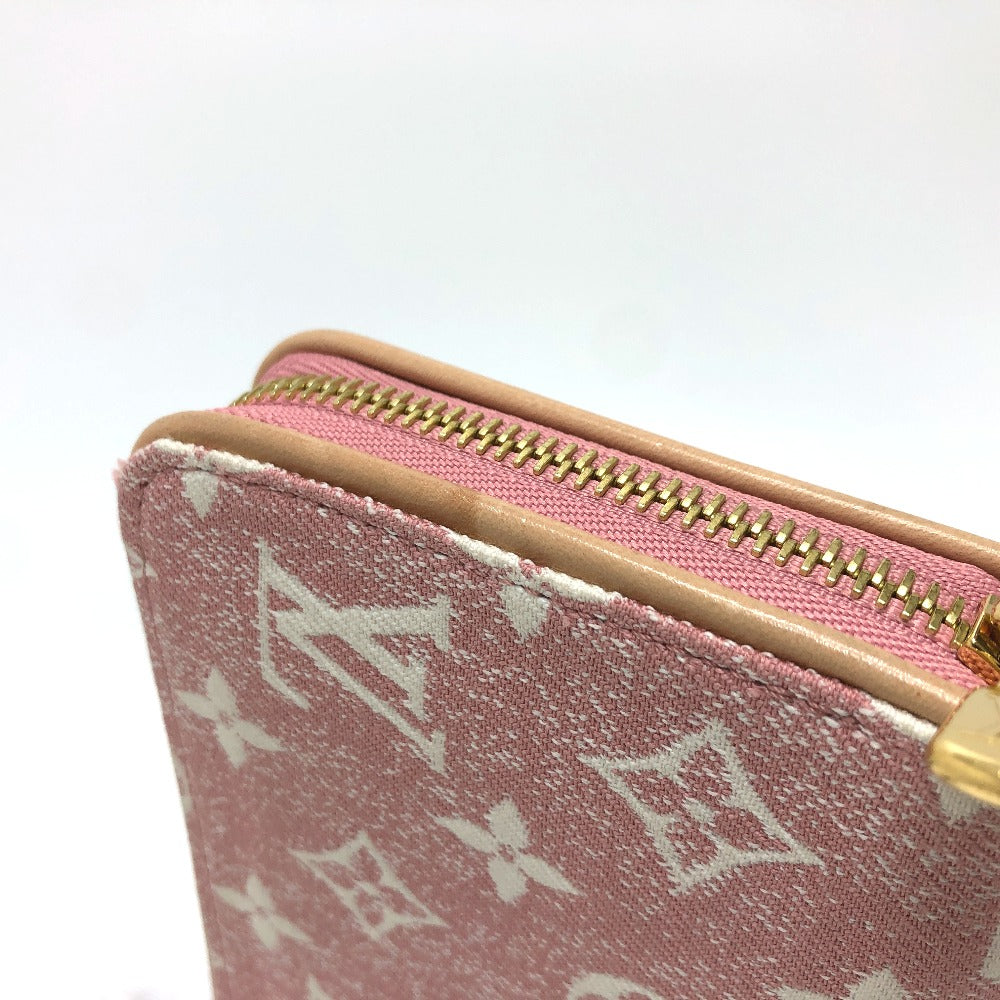 Louis Vuitton Denim Pink Monogram Jacquard Zippy Wallet -Pre-Owned