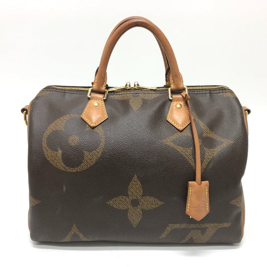  Louis Vuitton Reverse Brown Canvas Monogram Speedy Bandouliere 30
