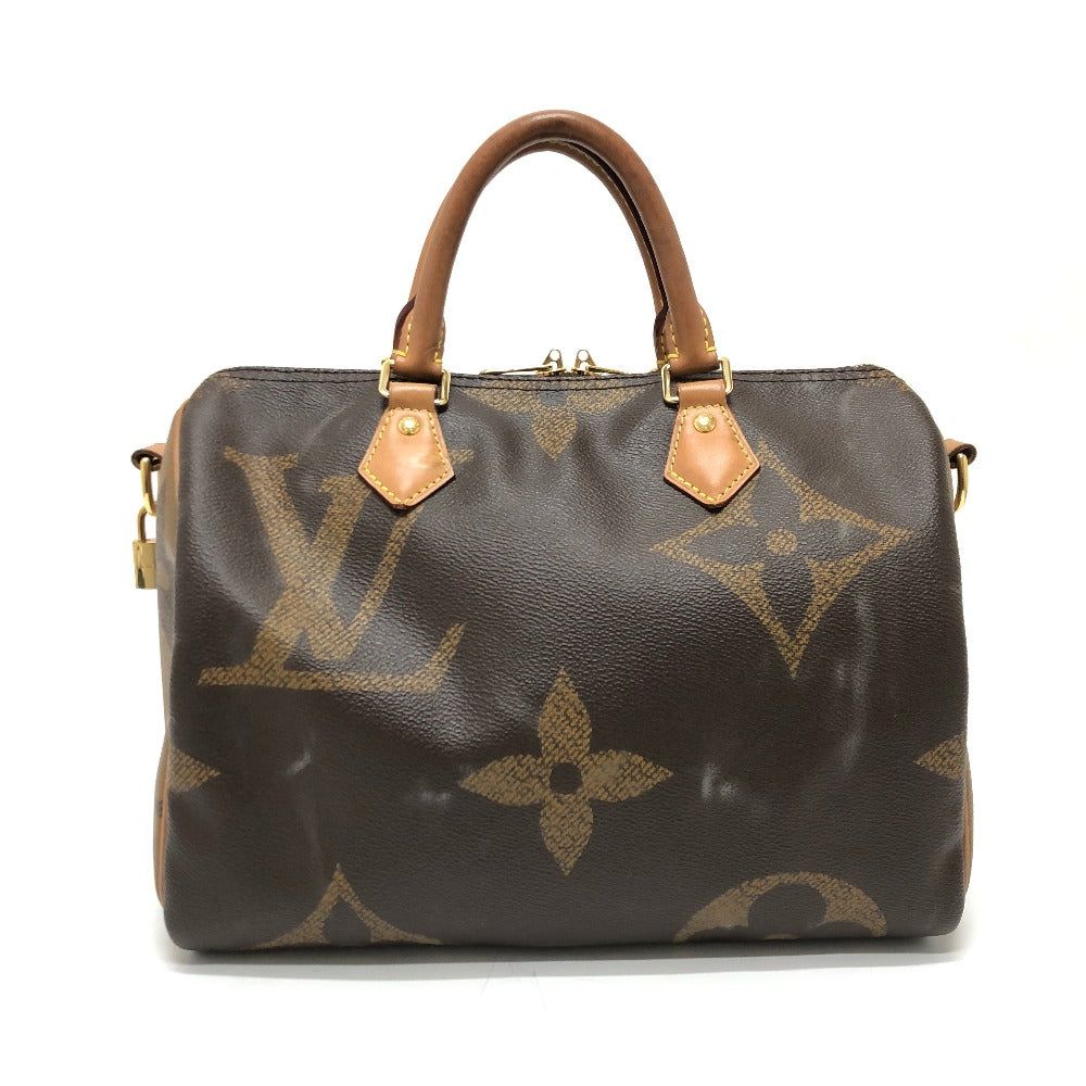 back Louis Vuitton Reverse Brown Canvas Monogram Speedy Bandouliere 30