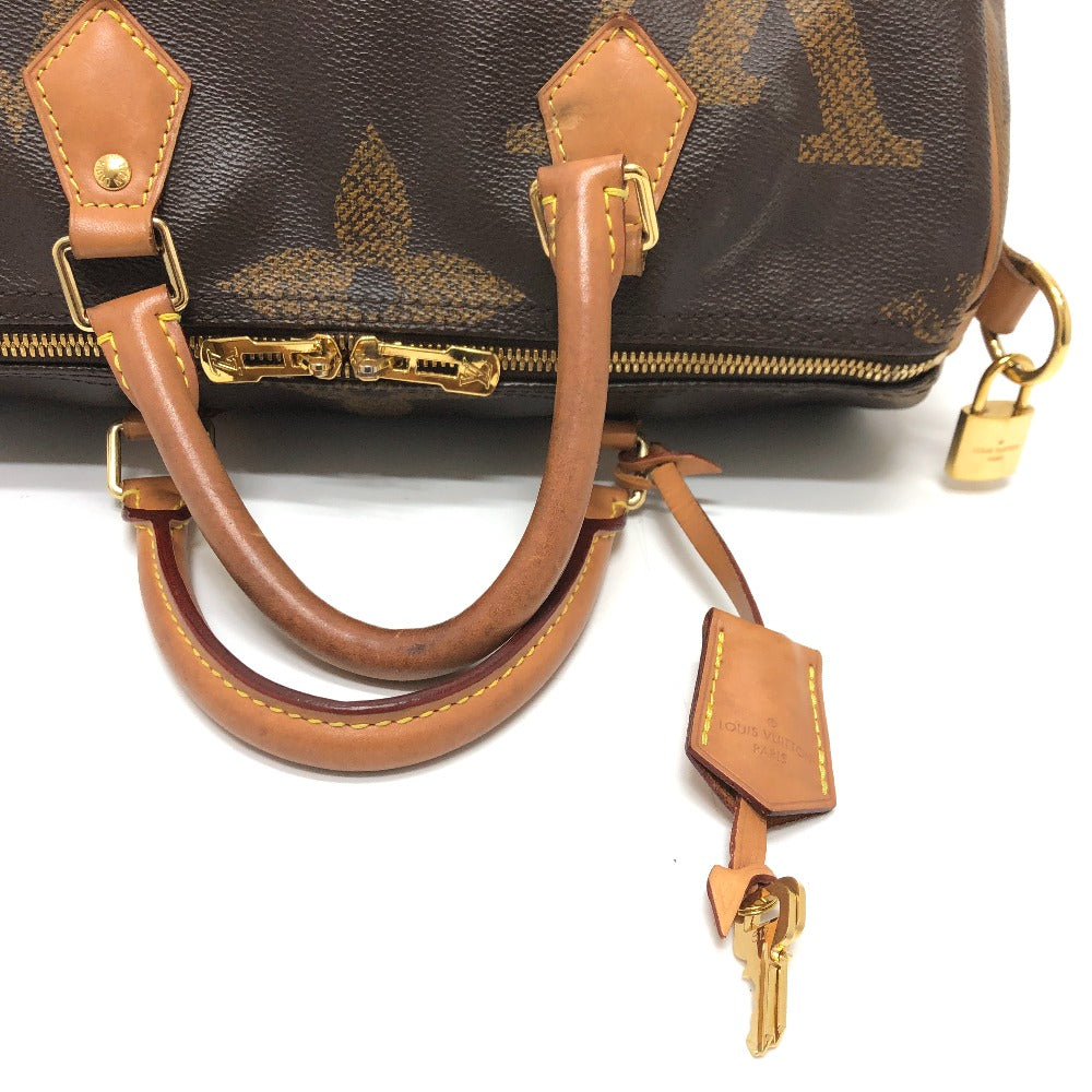 handles Louis Vuitton Reverse Brown Canvas Monogram Speedy Bandouliere 30