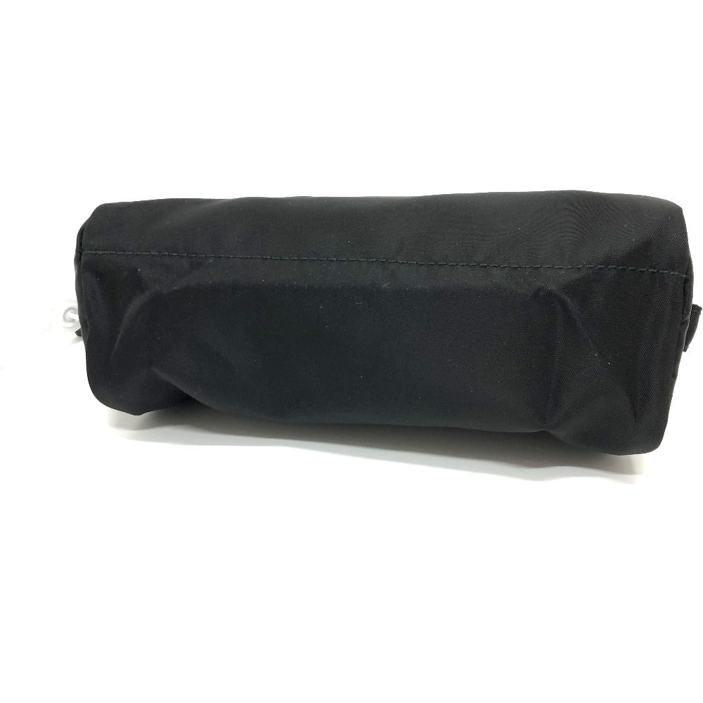 Black cylindrical pouch on a white background