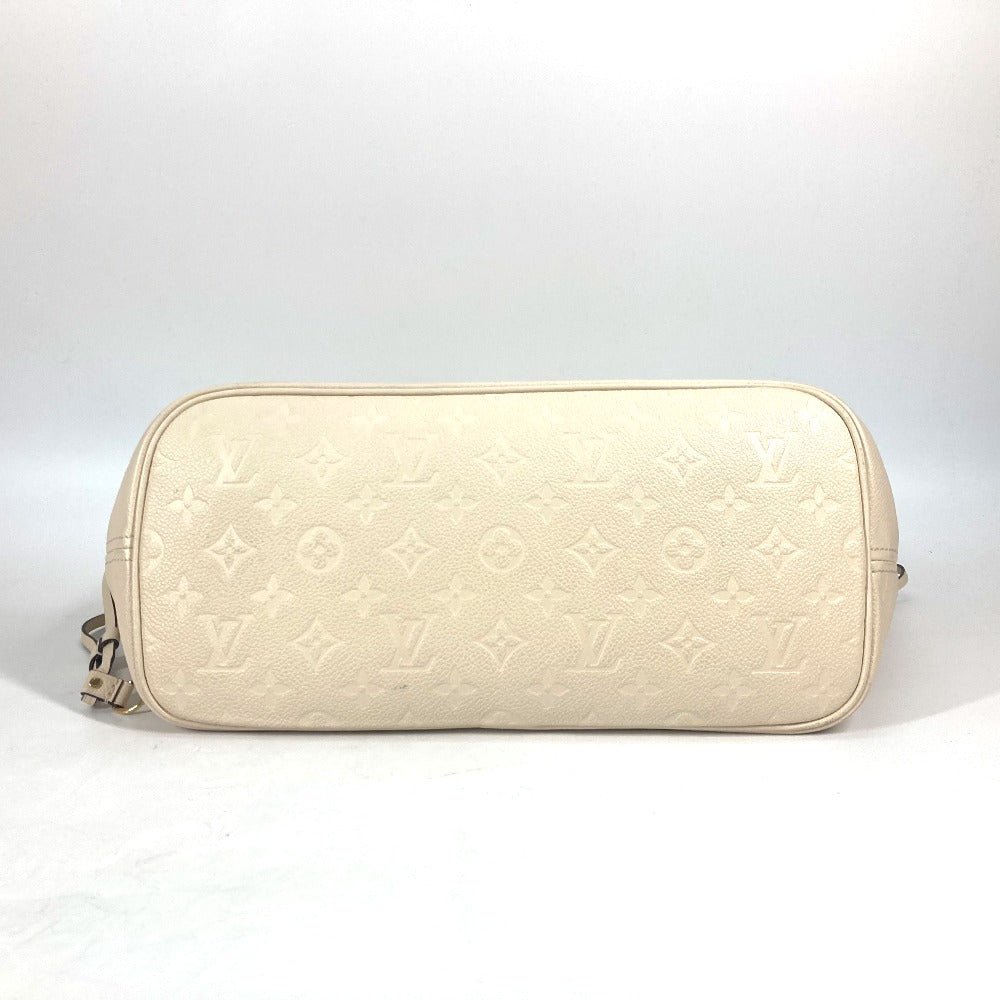 bottom Louis Vuitton Empreinte Monogram Neverfull MM Cream