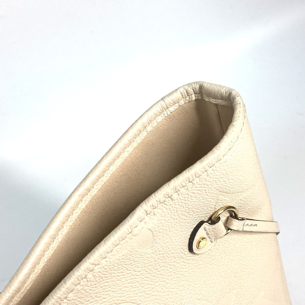 top edge Louis Vuitton Empreinte Monogram Neverfull MM Cream