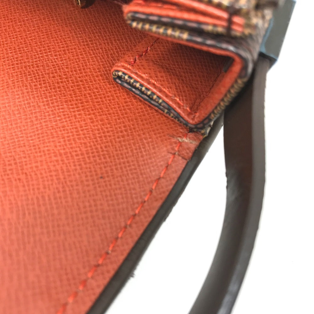 top edge Louis Vuitton Damier Ebene Tribeca Long brown